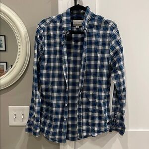Men's Blue Plaid Shirt